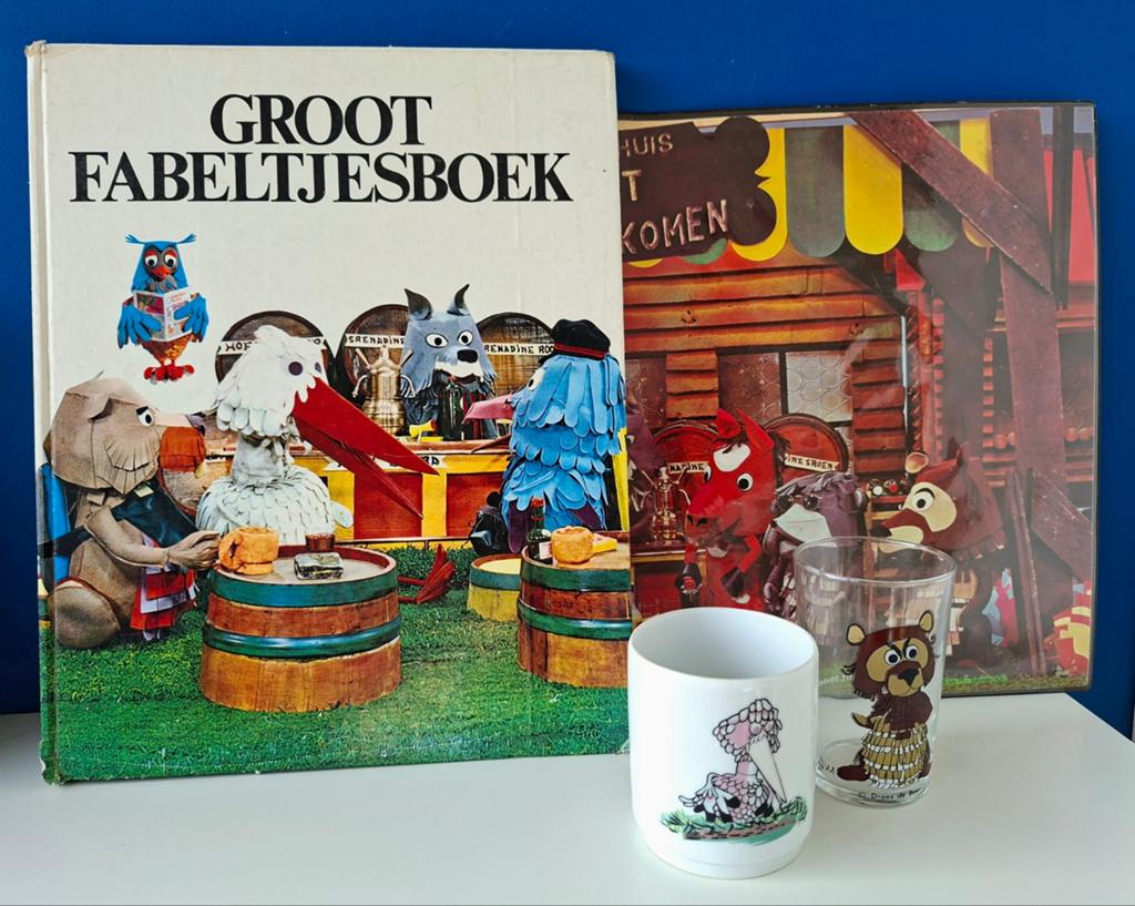 De Fabeltjeskrant/boek placemat glas beker, Ophalen of Verzenden, Gebruikt, Gebruiksvoorwerp