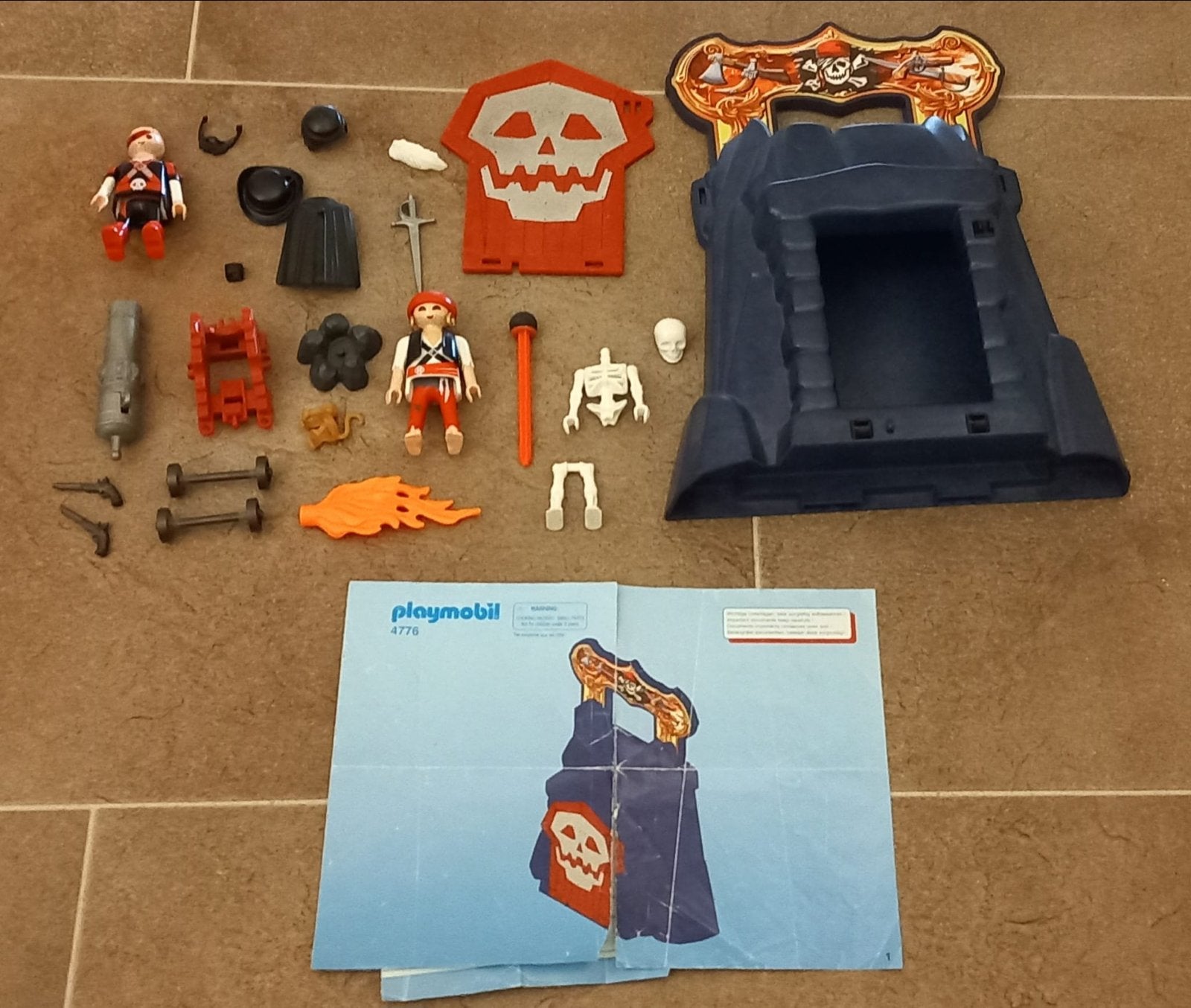 Playmobil 4776 Piratenfort met kanon en figuren, Pirates, Gebouw, Zo goed als nieuw, Complete set