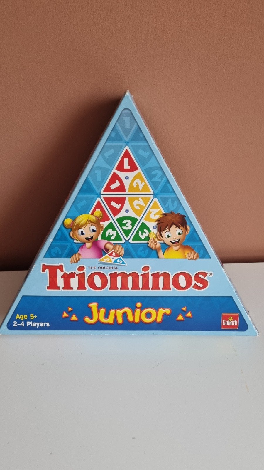 Triominos Junior - Het originele driehoekdominospel, Een of twee spelers, Ophalen, Zo goed als nieuw, Goliath