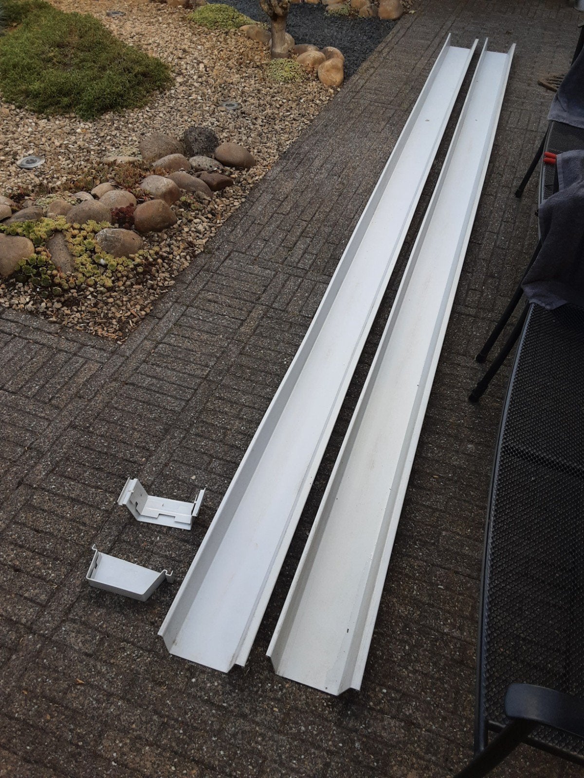 Dakgoot PVC wit 4 meter met toebehoren, Ophalen, Gebruikt, Pvc, 80 mm of meer