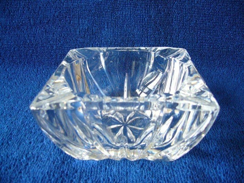 Oude asbak van kristal nieuwstaat, Antiek en Kunst, Ophalen of Verzenden
