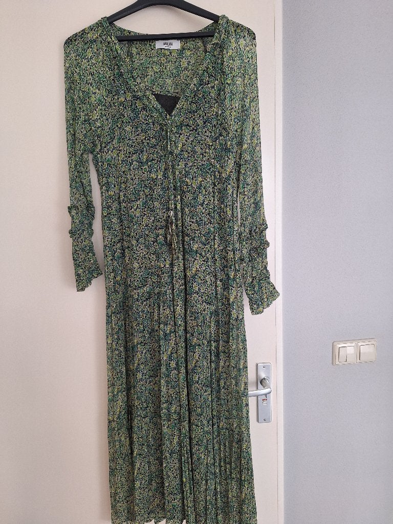 MOLIN Groene Bloemenprint Maxi Jurk, Ophalen of Verzenden, Zo goed als nieuw, Maat 36 (S), Molin
