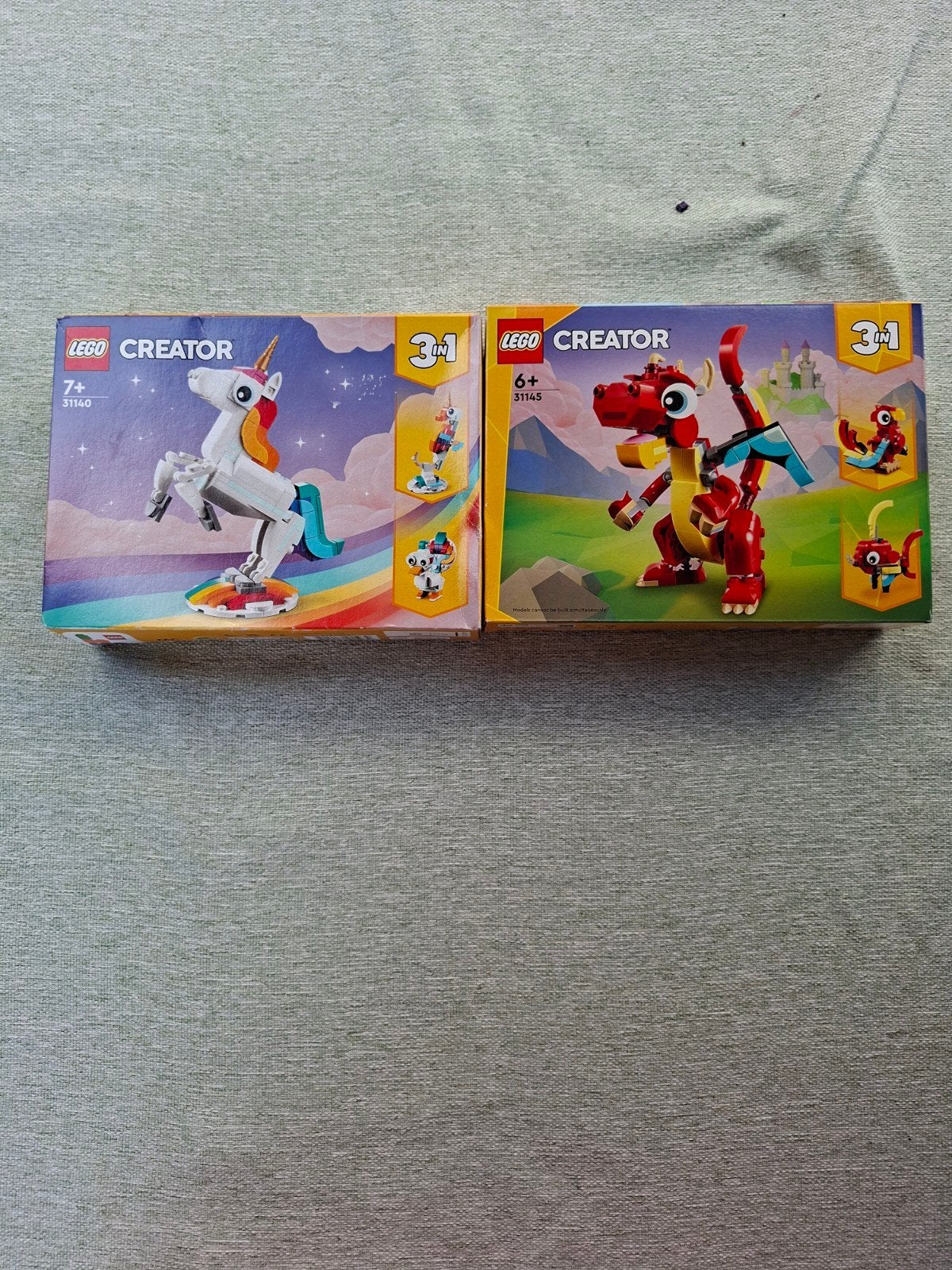 LEGO Creator 3in1 Eenhoorn en Rode Draak (Nieuw), Ophalen of Verzenden, Nieuw, Overige merken
