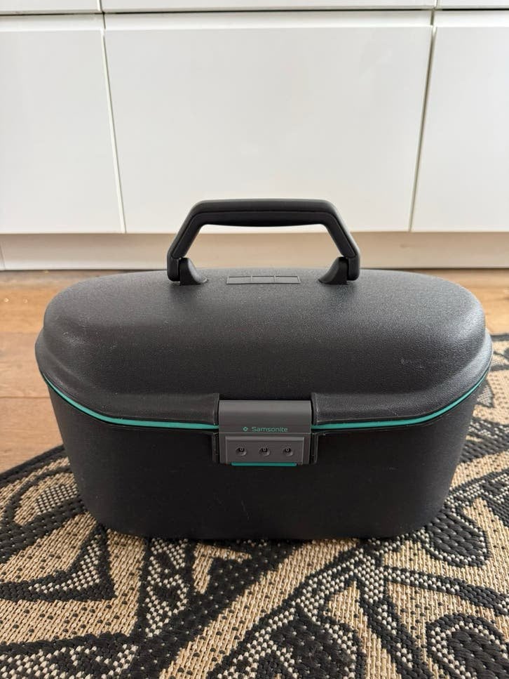 Samsonite beautycase - Donkerblauw, hardcase, Gebruikt, Blauw, Ophalen of Verzenden, Met slot