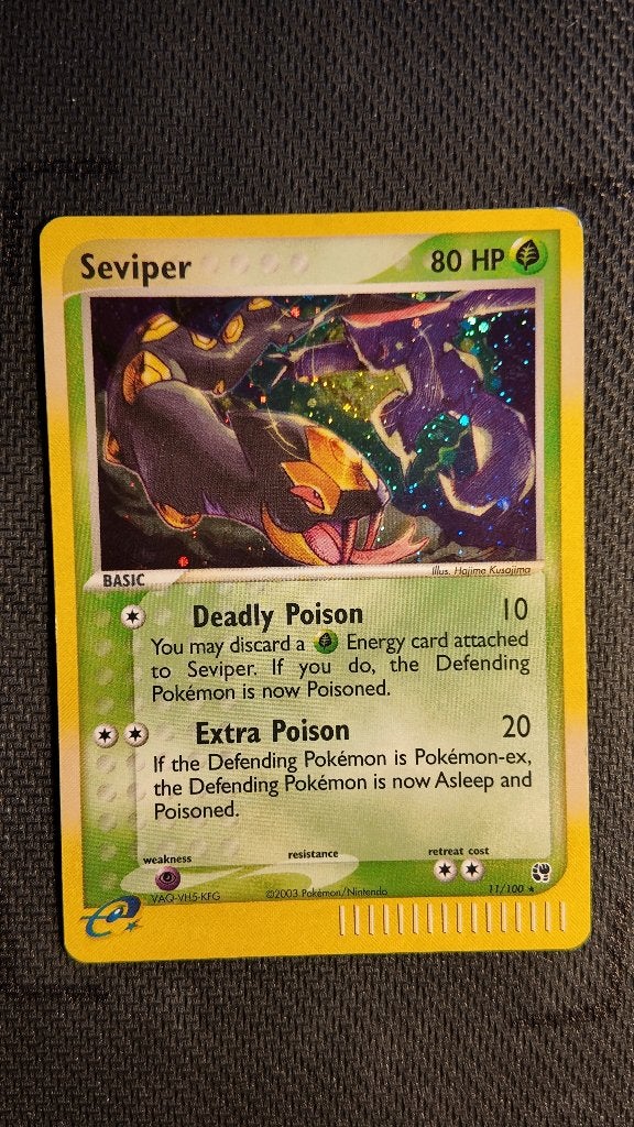Seviper 11 Sandstorm | Pokemon kaart, Ophalen, Losse kaart, Foil