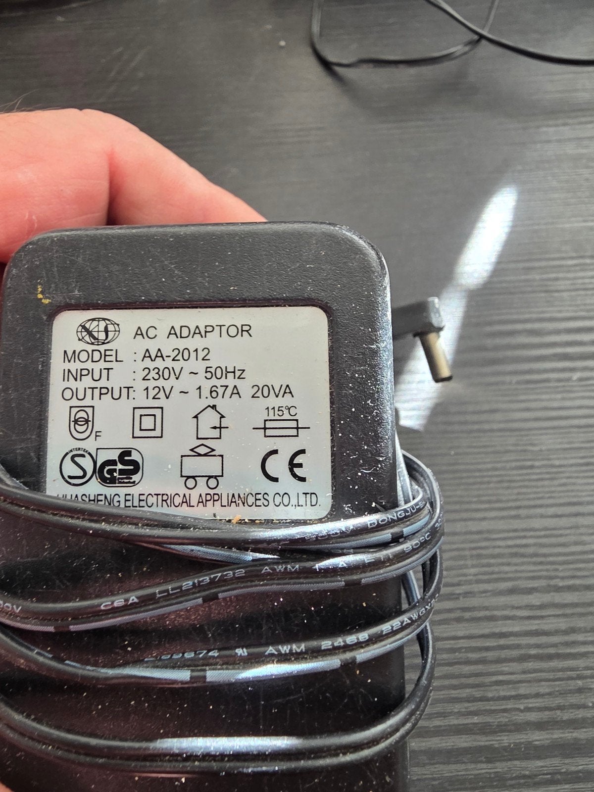AC Adapter Model AA-2012 - 12V 1.67A, Ophalen of Verzenden, Gebruikt