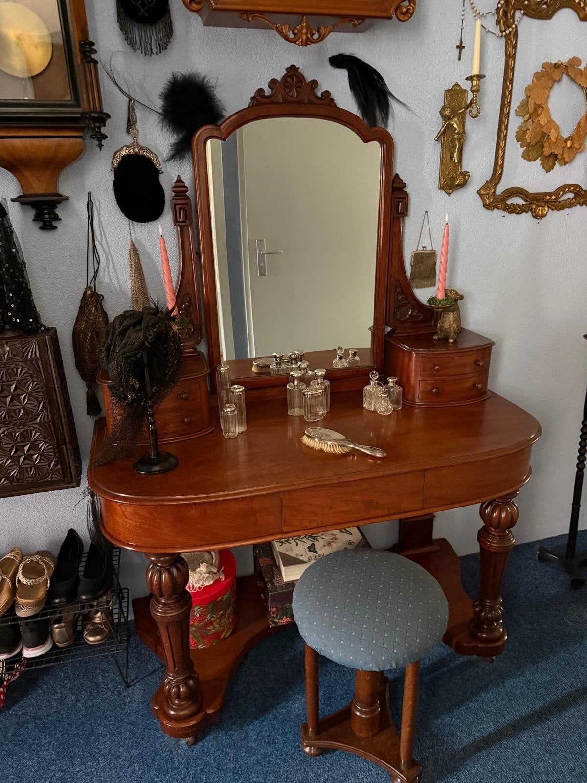 antieke kaptafel -  zeer mooie toilettafel, Ophalen