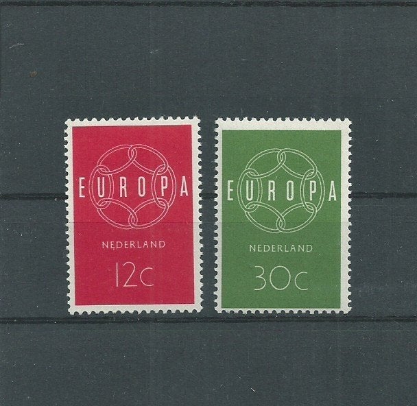Nederland 1959, NVPH 727 t/m 728, postfris., Verzenden, Na 1940, Postfris