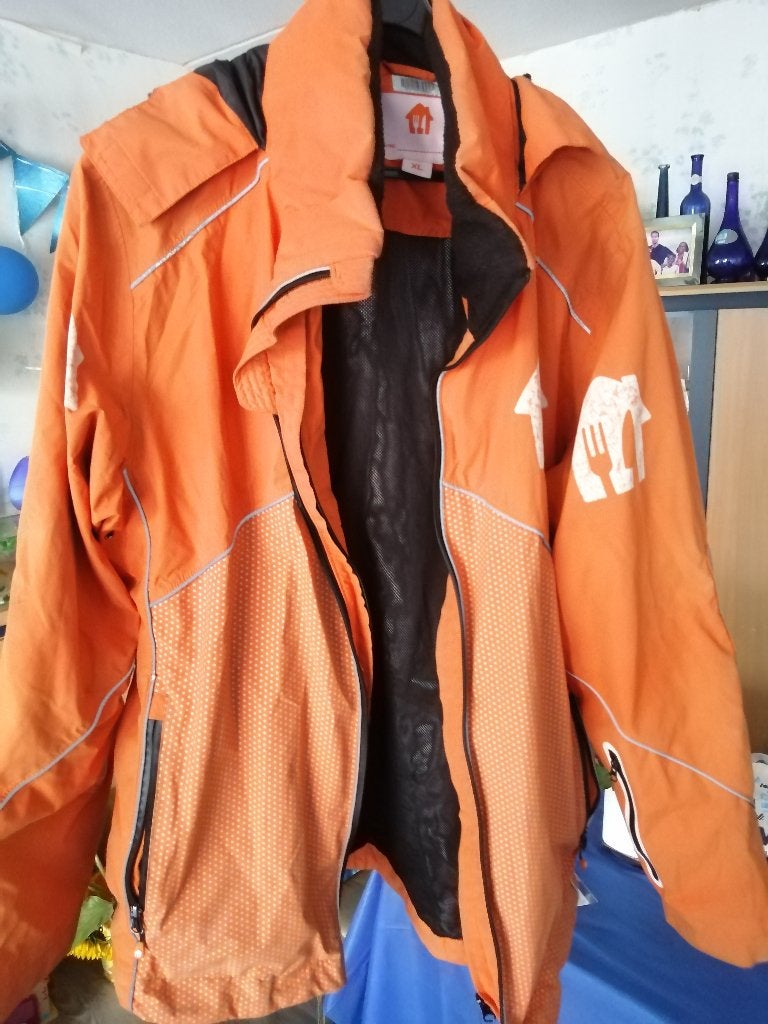 Thuisbezorgd Bezorgjas – Maat XL, Ophalen of Verzenden, Gedragen, Maat 56/58 (XL), Oranje