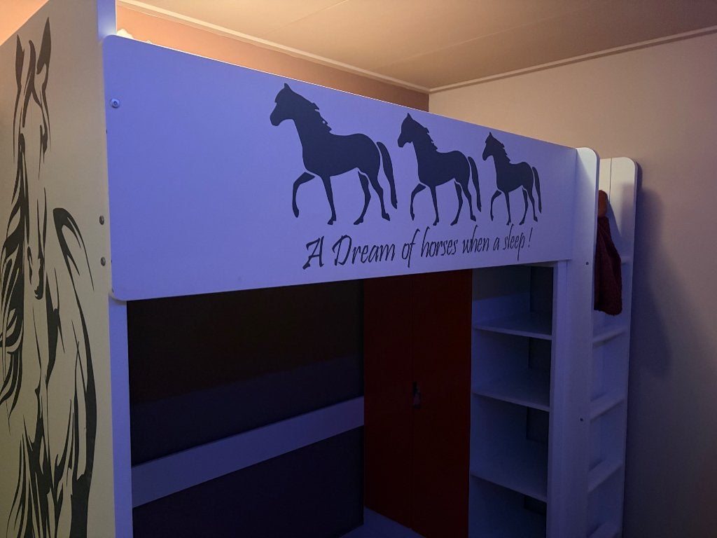 IKEA smästad  ( paardenliefhebber?), Ophalen, 85 tot 100 cm, Hoogslaper of Stapelbed, Zo goed als nieuw