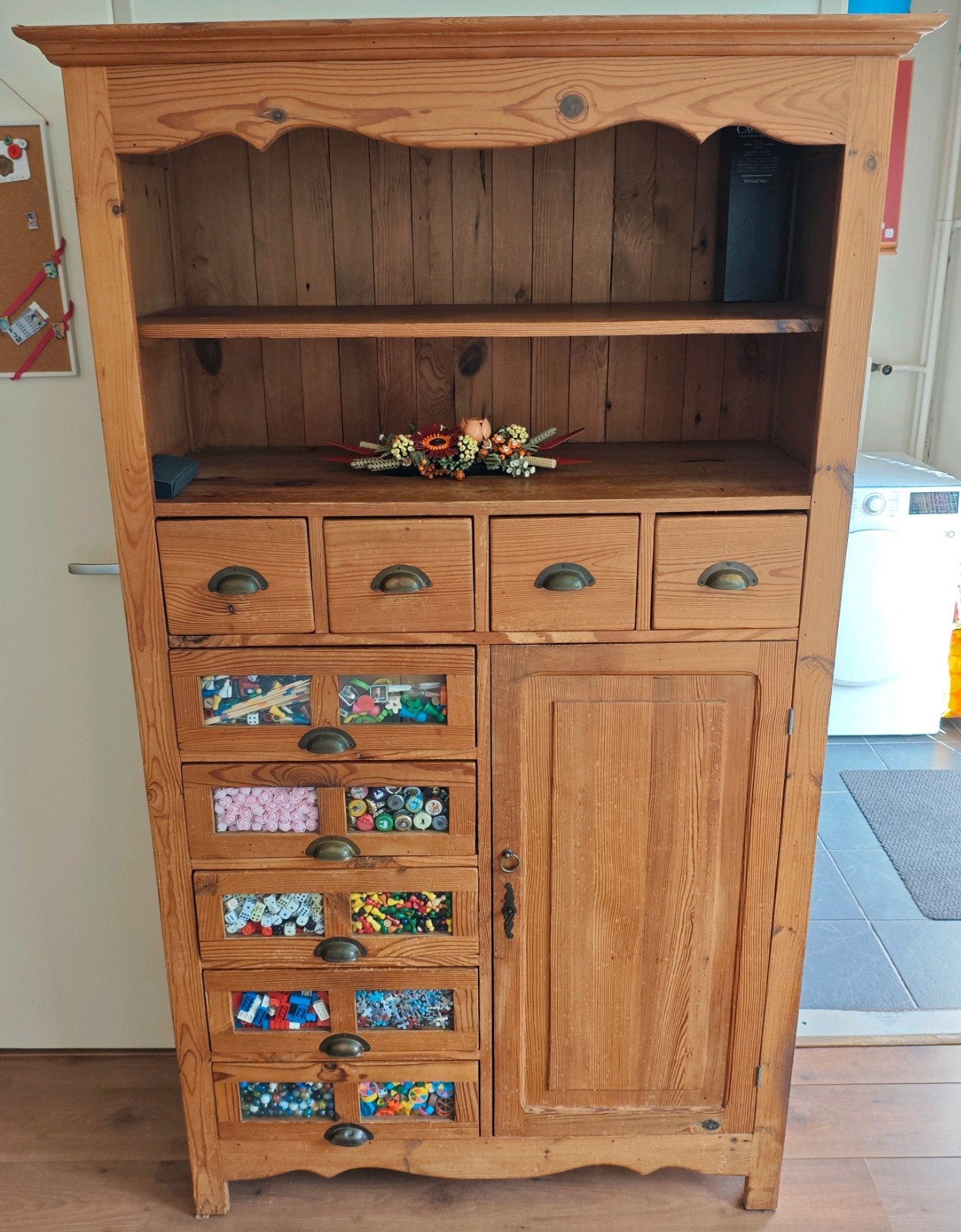 Grenen Grutterskast - Landelijke Stijl, Gebruikt, 100 tot 150 cm, Met lade(s), 150 tot 200 cm