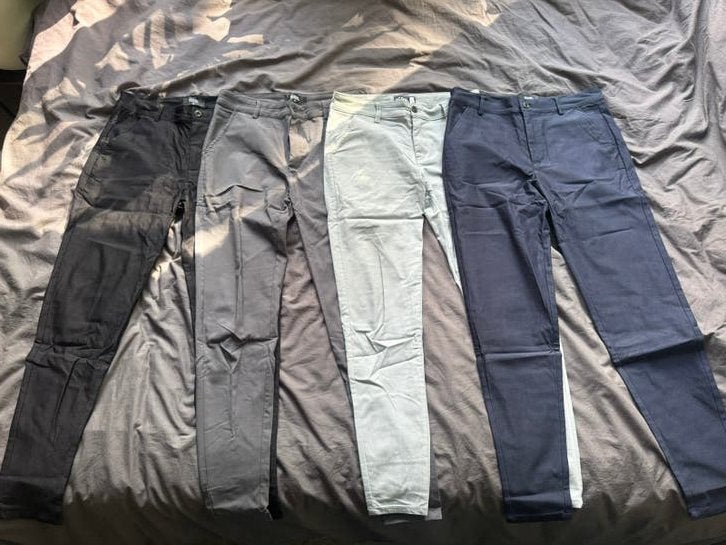 Set van 4 ICON. Amsterdam trousers/pantalons/chino’s maat 32, Ophalen of Verzenden, Zo goed als nieuw, Maat 52/54 (L), Meerkleurig