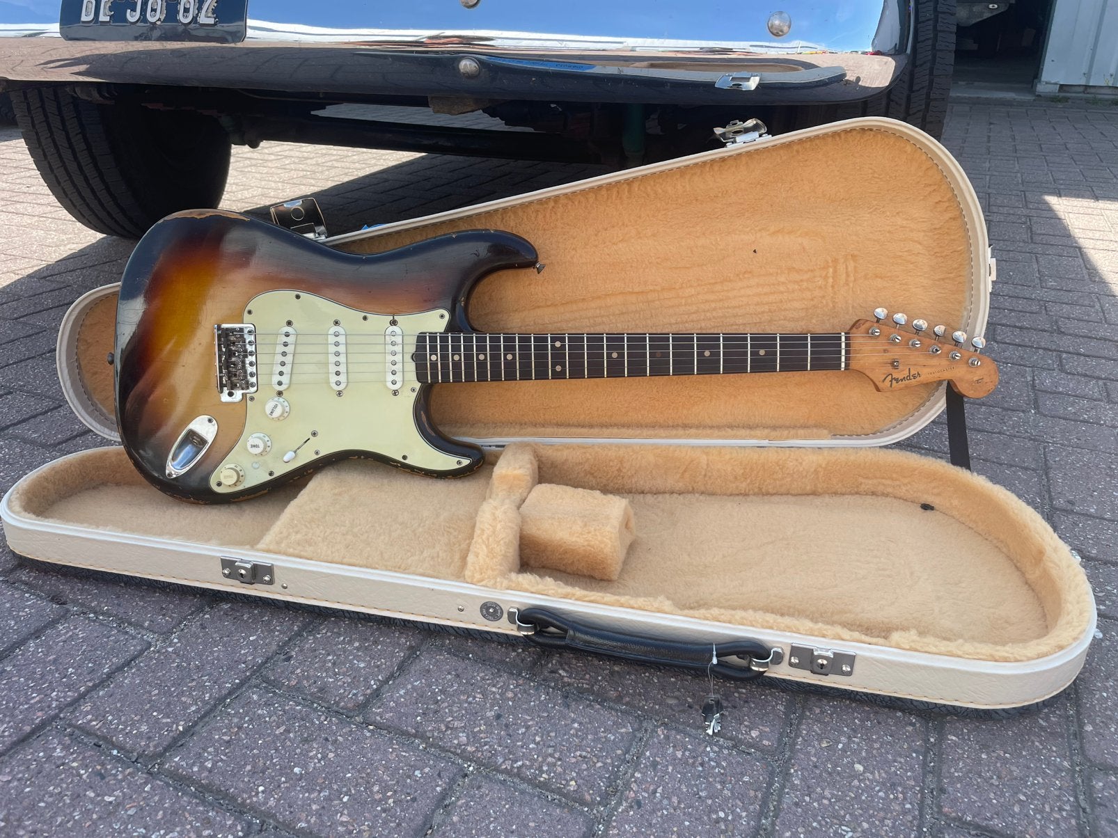 1960 Fender Stratocaster refin rosewood slabboard, Ophalen, Gebruikt, Solid body, Fender