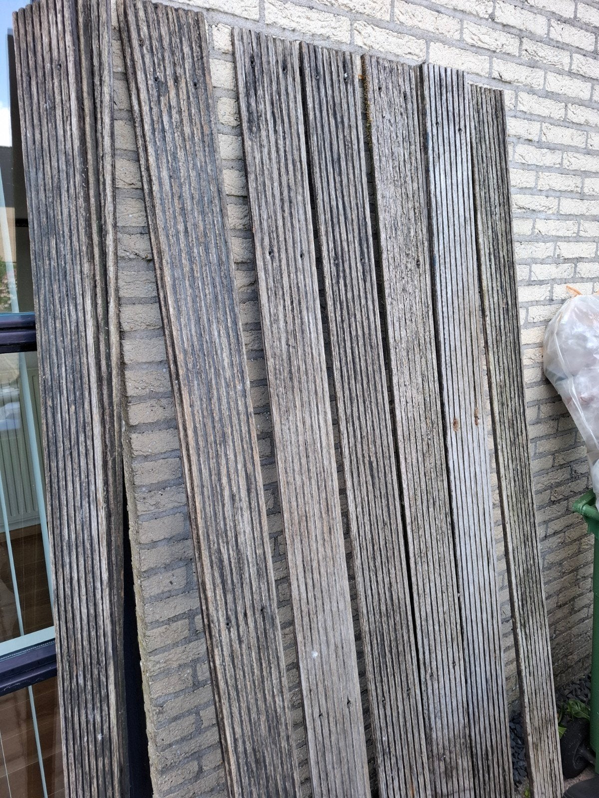20x Hardhouten (vlonder) planken, Tuin en Terras, Ophalen, Gebruikt, Minder dan 3 meter, 2 meter of meer