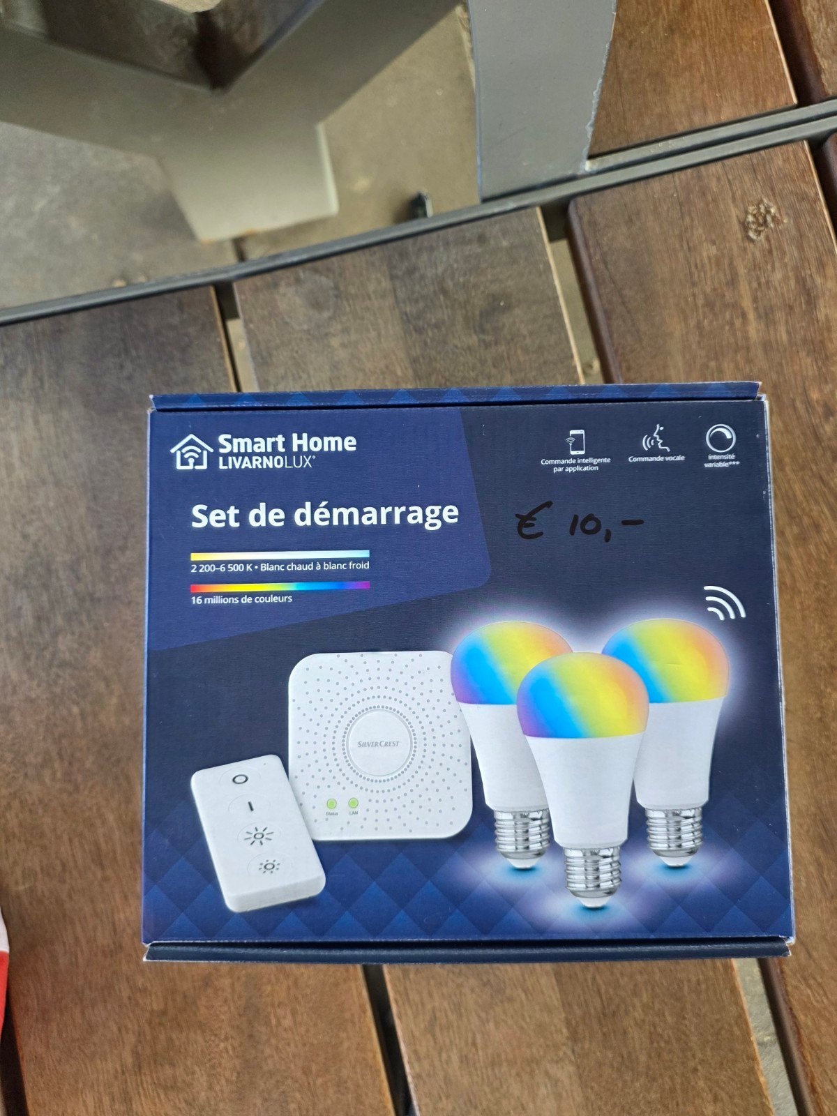 LIVARNOLUX Smart Home Starter Set - 3 LED Lampen E27, Ophalen, Kunststof, Modern, Meerkleurig
