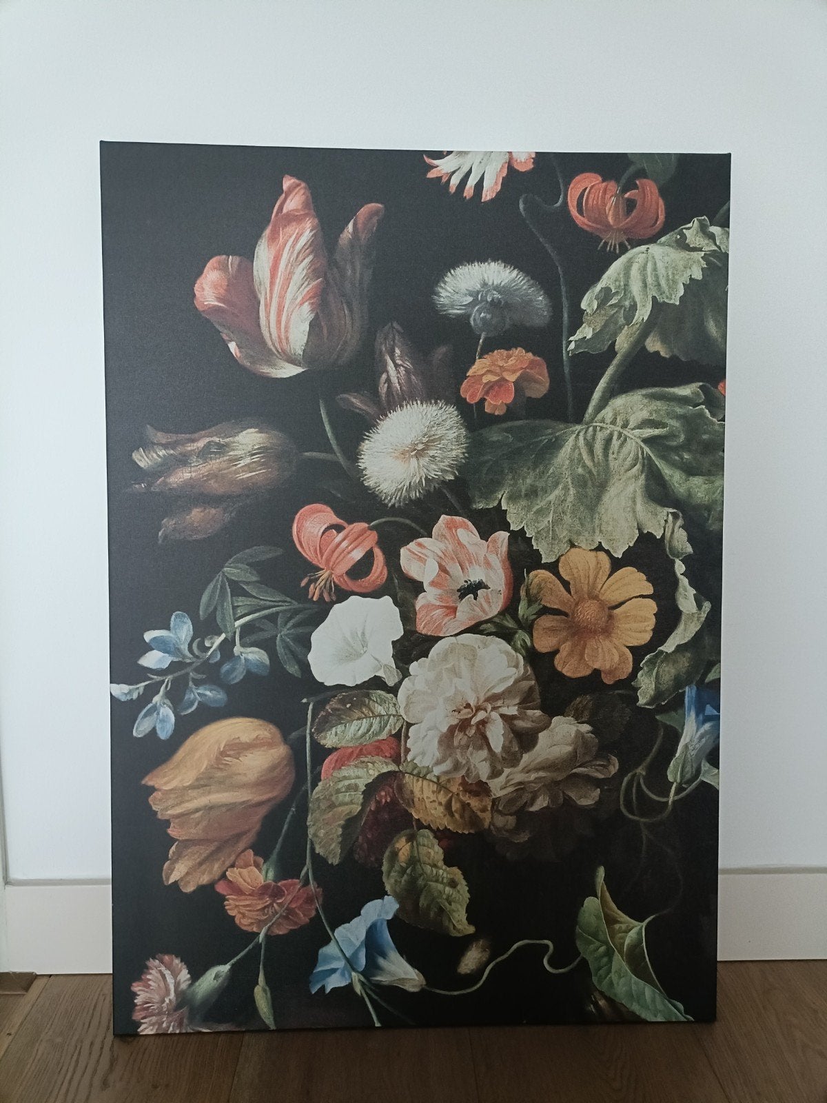 Schilderij canvas bloemen 100x70 cm - Nieuw, Doek, Klassiek, Print, Ophalen