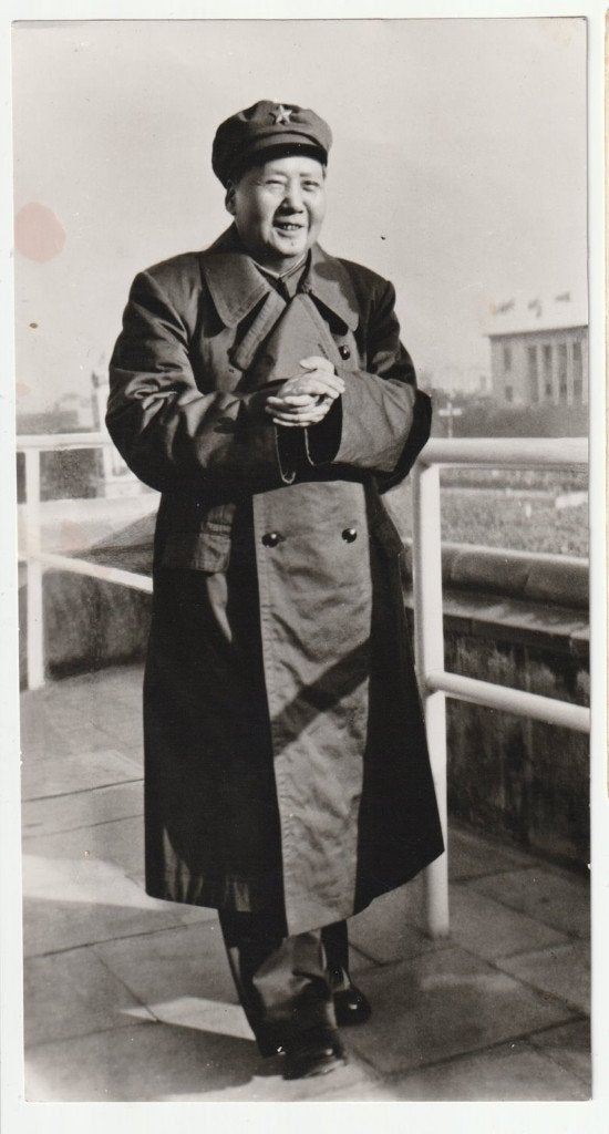 Mao Zedong grote oude foto / persfoto ? met vlekje, Gebruikt, Verzenden, Foto, Buitenland