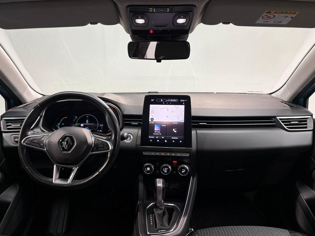 Renault Clio 1.6 E-Tech Hybrid 140 Intens | 360 Camera | Nav, Auto's, Gebruikt, 4 cilinders, Met garantie (alle), Blauw
