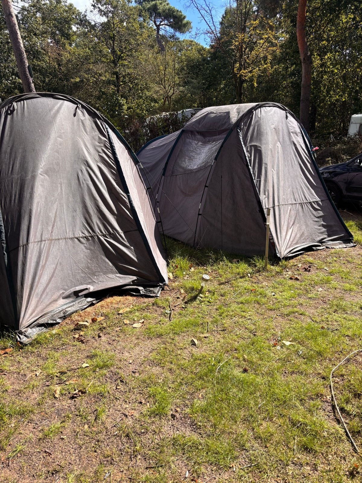 Grote tunneltent met 2 slaapcabines, Caravans en Kamperen, Tenten, Ophalen, Gebruikt, Tot en met 2