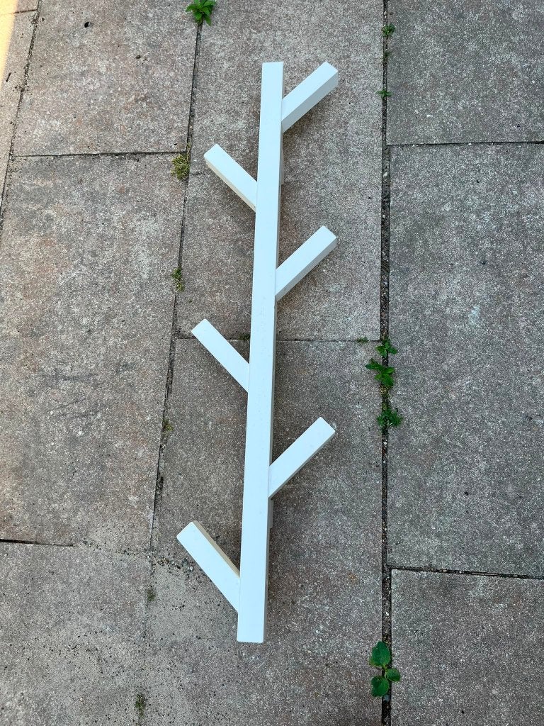 IKEA TJUSIG kapstok wit — wandmodel (boom/tak-design), Gebruikt, Minder dan 100 cm, Hout, Ophalen