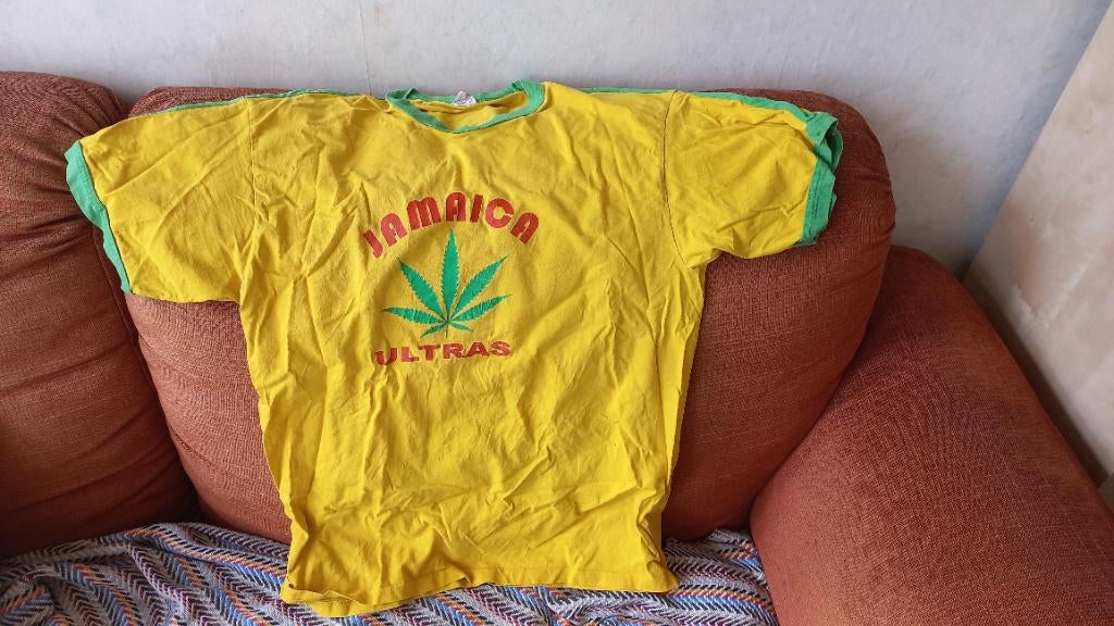 Funshirt Jamaica ultras. You'll never smoke alone. 69. XL, Kleding | Heren, Geel, Ophalen of Verzenden, Fruit of the loom, Maat 56/58 (XL)