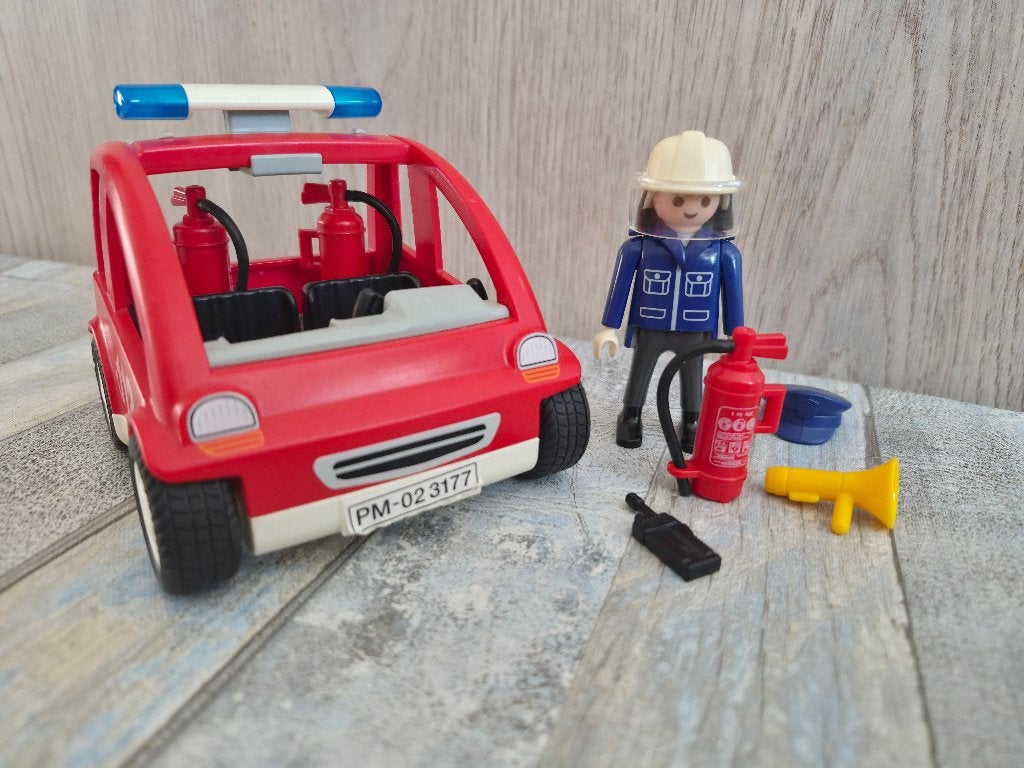 Playmobil 3177 Brandweerautootje, Verzenden, Zo goed als nieuw, Complete set