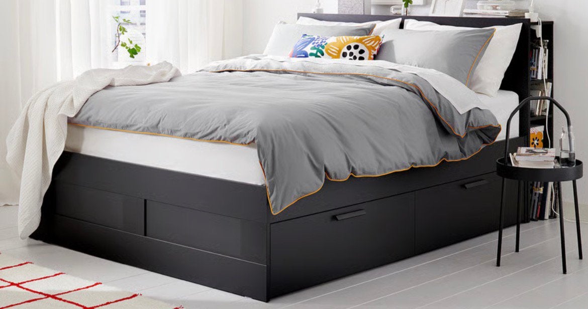 Tweepersoonsbed 180x200, Ophalen, Gebruikt, Zwart, Tweepersoons