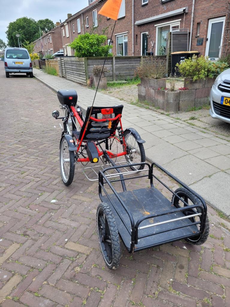 Elektrische Ligfiets Ketwiesel, Fietsen en Brommers, Ophalen, Gebruikt, Onderstuur, Overige merken