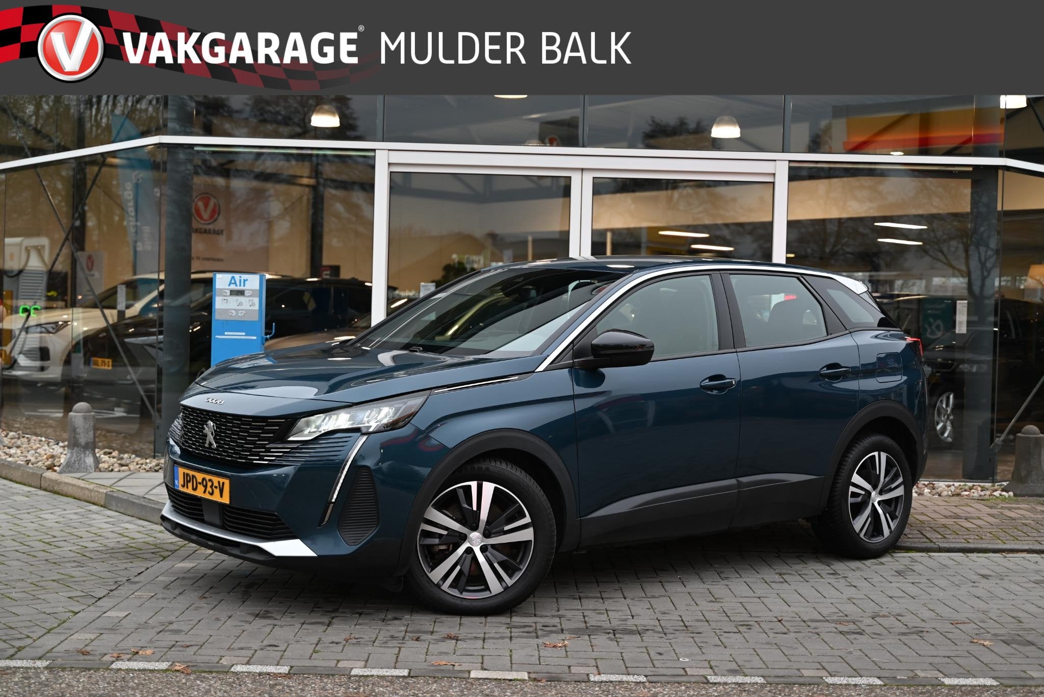 Peugeot 3008 1.6 HYbrid 225 Active Pack Business achteruitri, Auto's, Stof, Euro 6, Blauw, Hybride Elektrisch/Benzine