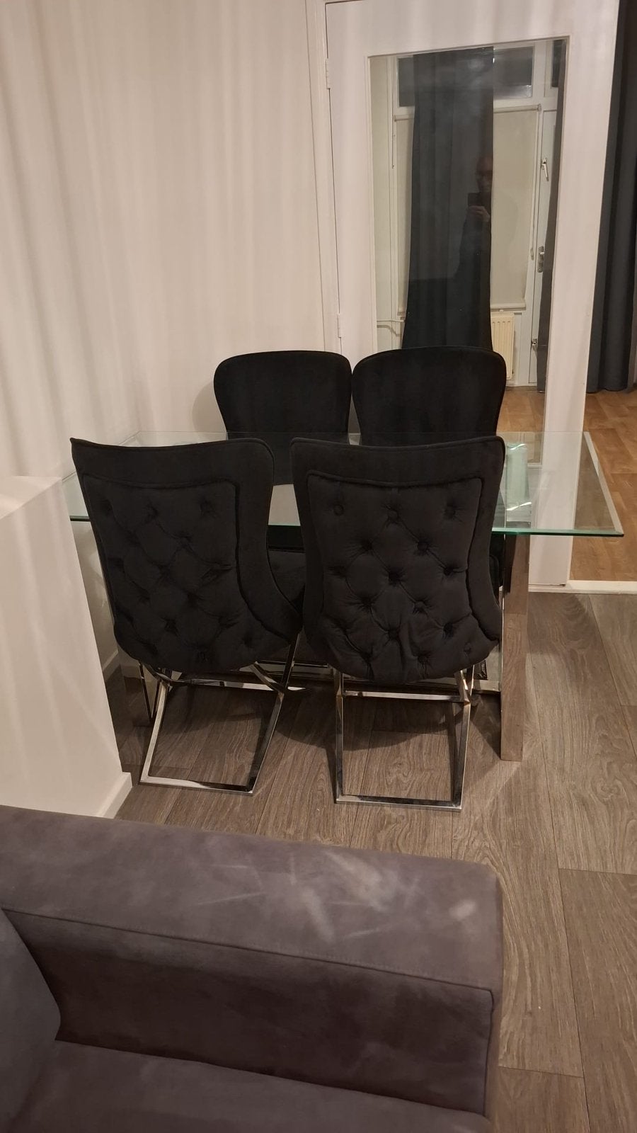 Eettafel met 4 stoelen, Ophalen, Zo goed als nieuw