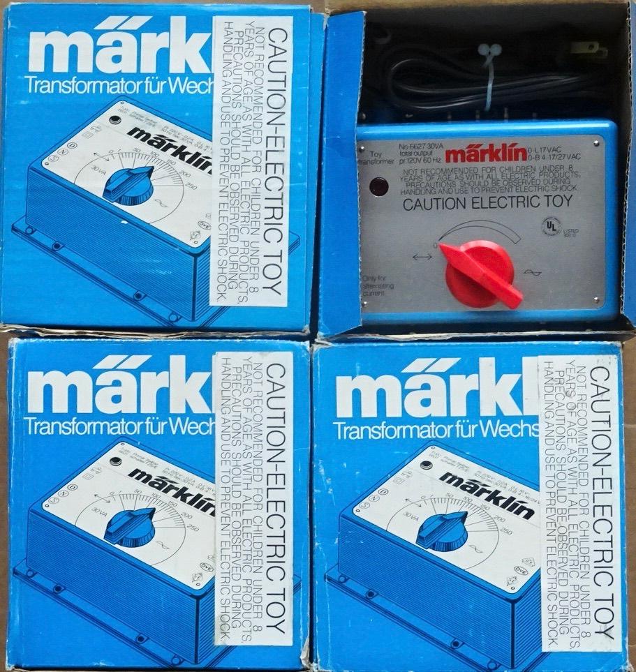 6627 4x Marklin transformator 30VA - 60Hz - 120 Volt, Ophalen of Verzenden, Zo goed als nieuw, Analoog, Märklin