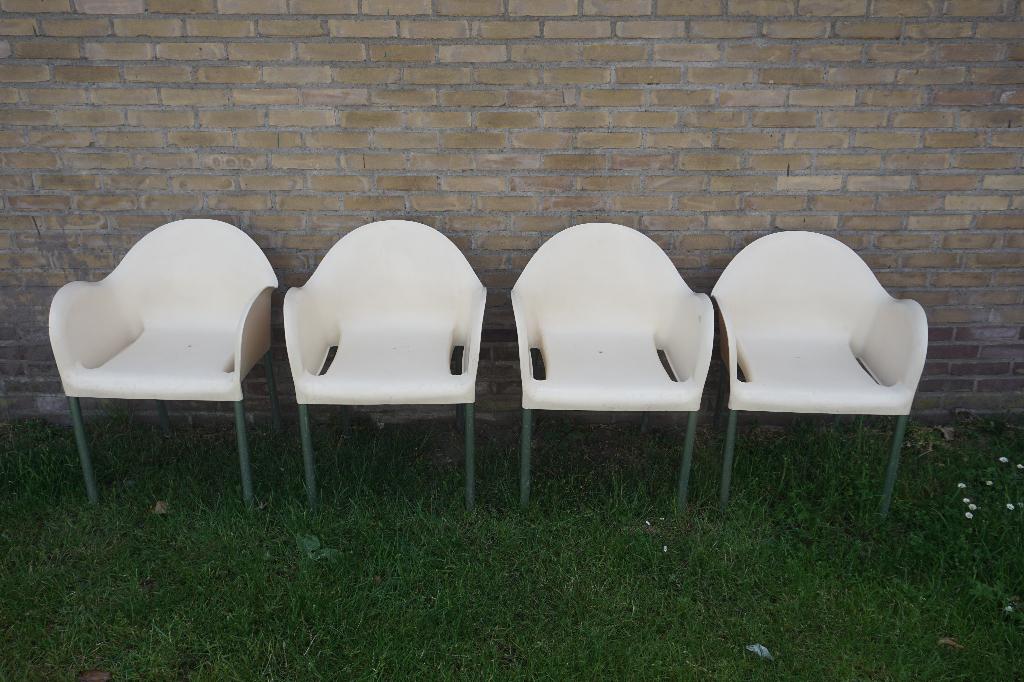 Kunststof stapelbare stoelen Segis kuipstoelen tuinstoelen, Ophalen, Kunststof, Gebruikt, Overige kleuren