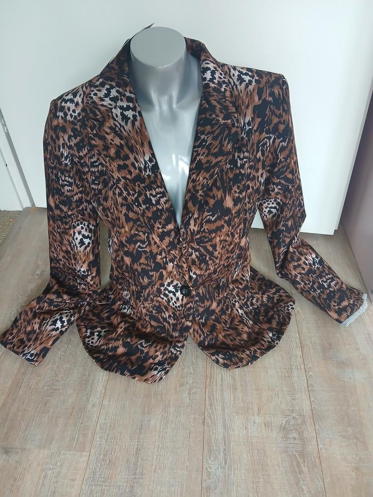 Blazer met dierenprint -  Maat M New Collection., Maat 38/40 (M), Bruin, Nieuw, Ophalen of Verzenden