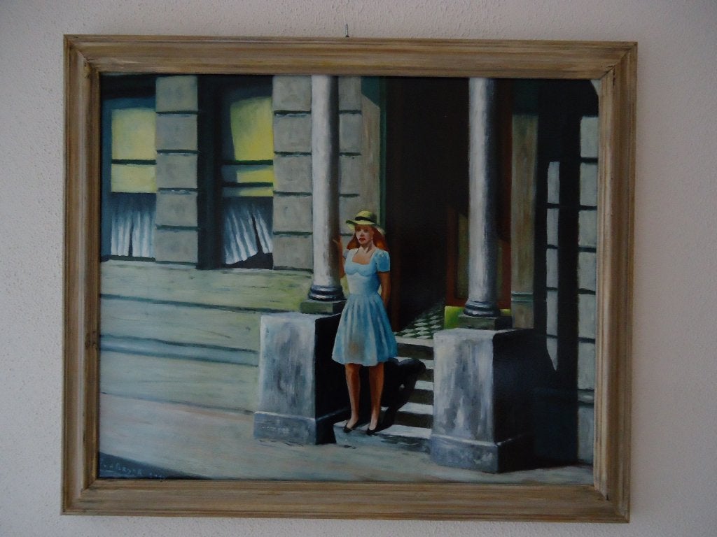 olieverfschilderij 54x64 cm, Ophalen of Verzenden