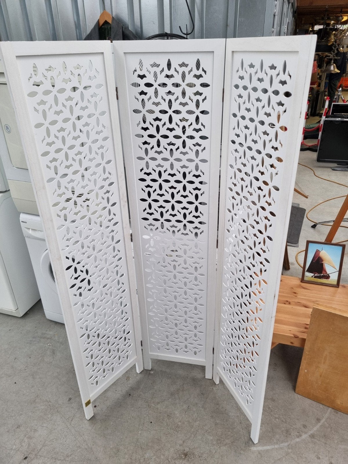 Decoratief kamerscherm wit 120x170 cm, Huis en Inrichting, Ophalen, Gebruikt