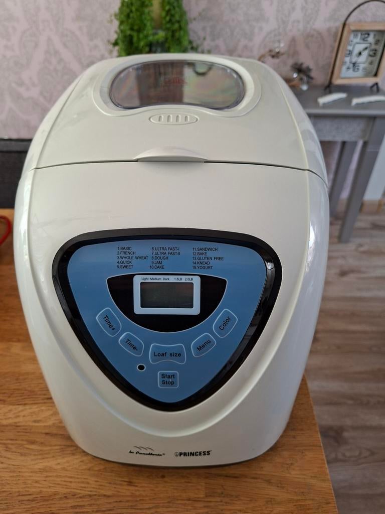 Princess Broodbakmachine - Zo goed als nieuw, Witgoed en Apparatuur, Broodbakmachines, Kijkvenster, 800 tot 1200 gram deeg, Zo goed als nieuw