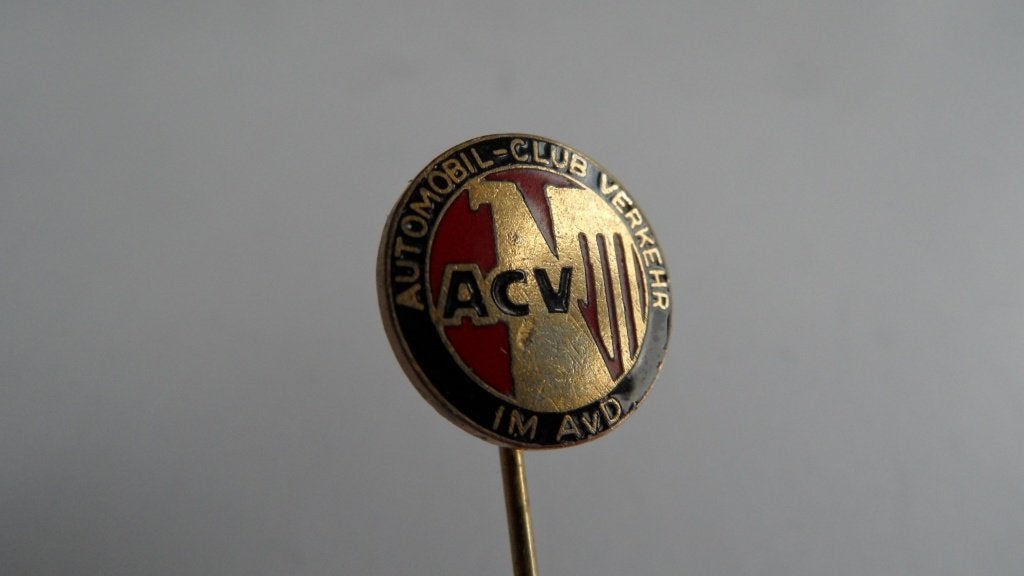 Automobiel Club Verkeer ACV speld, geëmailleerd, Verzenden, Gebruikt, Merk, Speldje of Pin