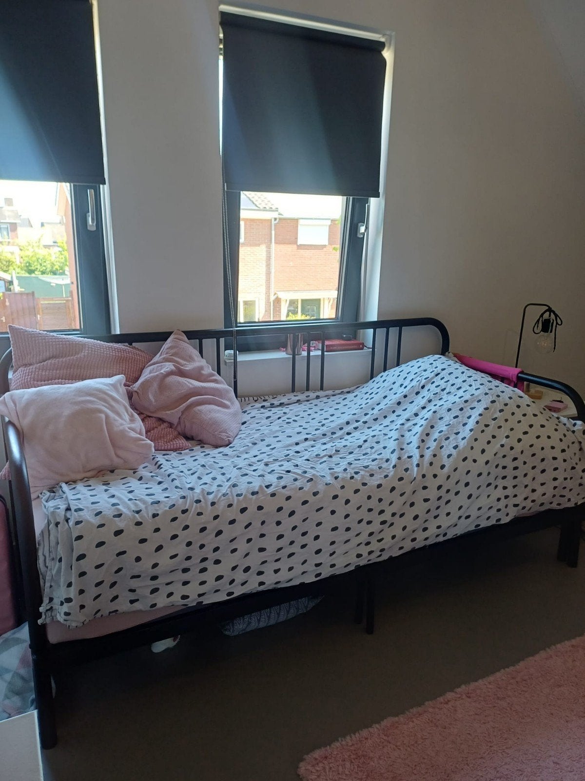 Ikea schuifbed/bedbank, Ophalen, 90 cm, Eenpersoons, Metaal