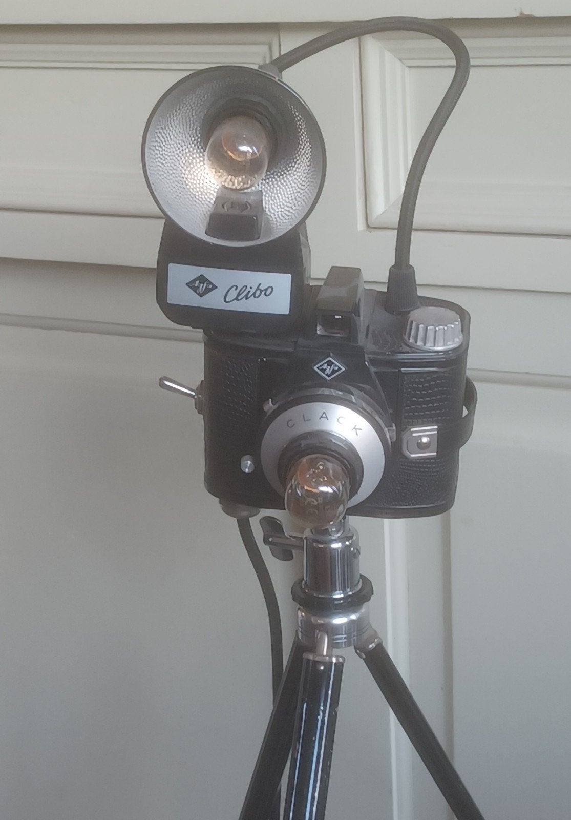 Vintage analoge Agfa Clack camera omgebouwd tot lamp, Ophalen of Verzenden, Compact, Overige Merken