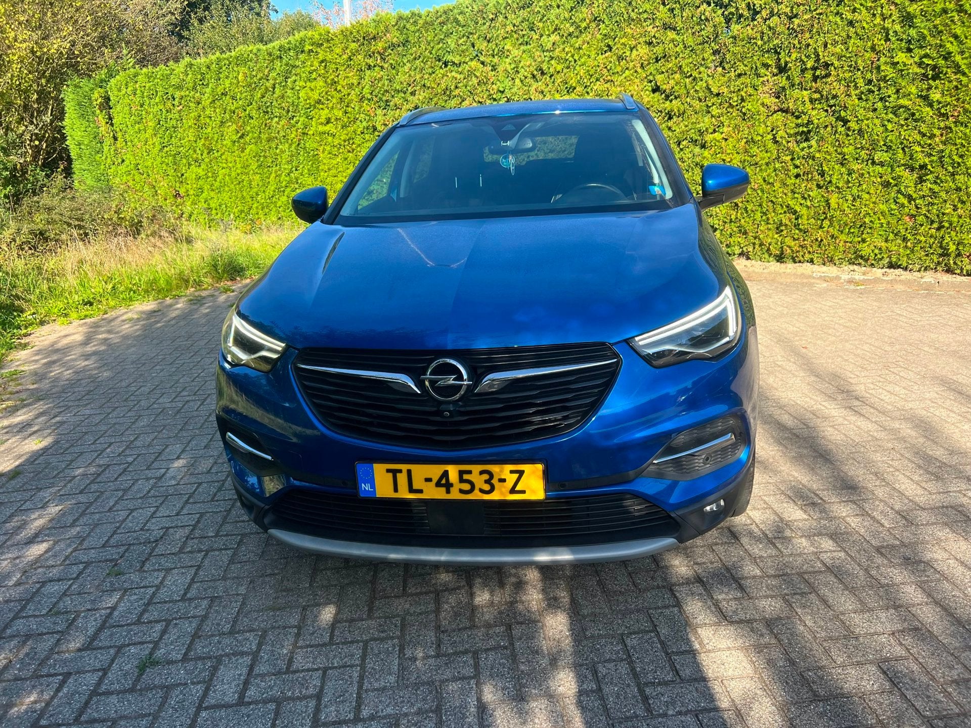 Opel Grandland X 1.2 Turbo VOL SPORTLEER STOELKOELING ECC AI, Auto's, Voorwielaandrijving, Gebruikt, 1199 cc, Blauw