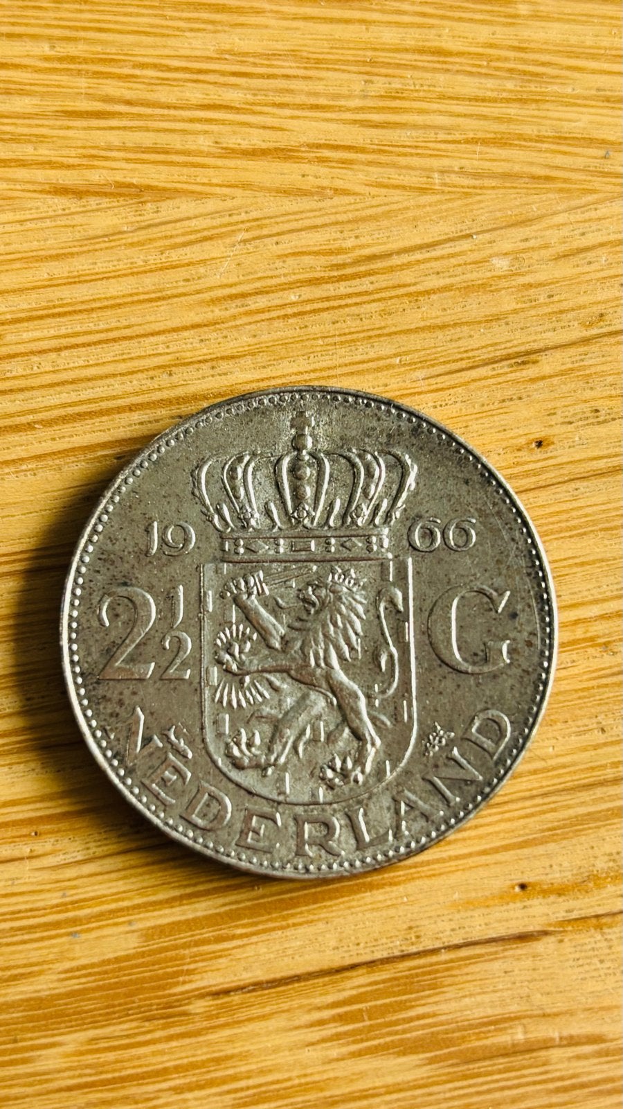 Zilveren 2½ Gulden Koningin Juliana 1966, Postzegels en Munten, Munten | Nederland, Koningin Juliana, Zilver, Ophalen of Verzenden
