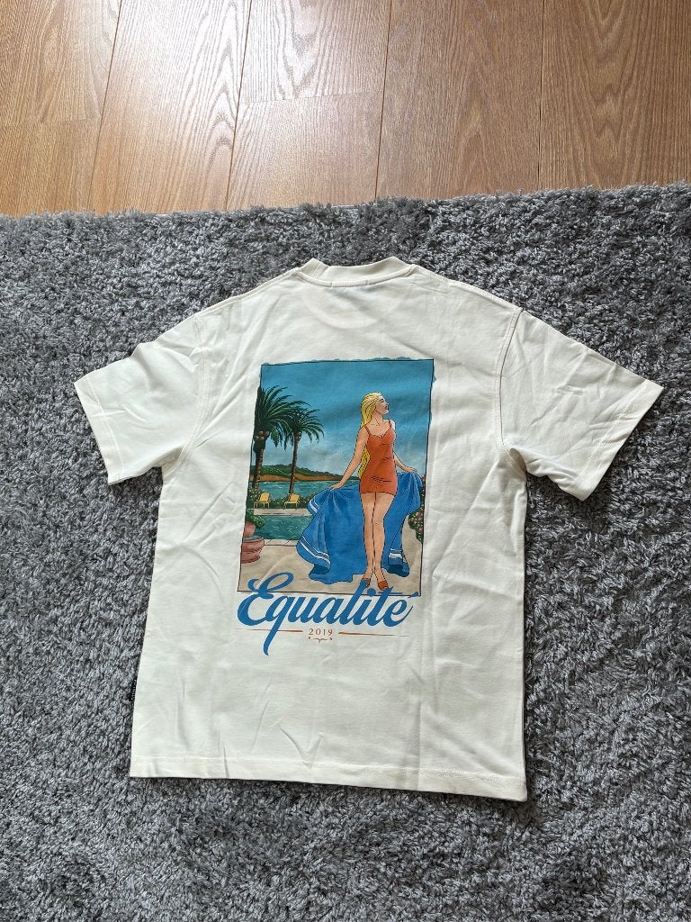 Equalite T-Shirt Creme met Meerkleurige Details in Maat XS, Wit, Nieuw, Equalite, Ophalen of Verzenden