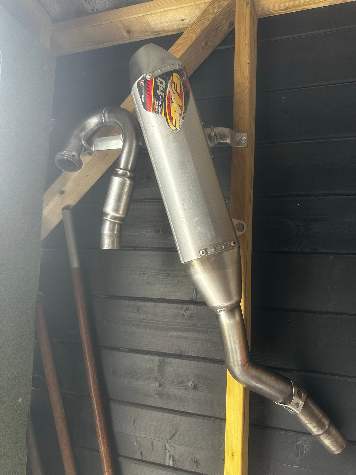 FMF Powercore 4 uitlaatdemper met bocht, Ophalen of Verzenden, Gebruikt