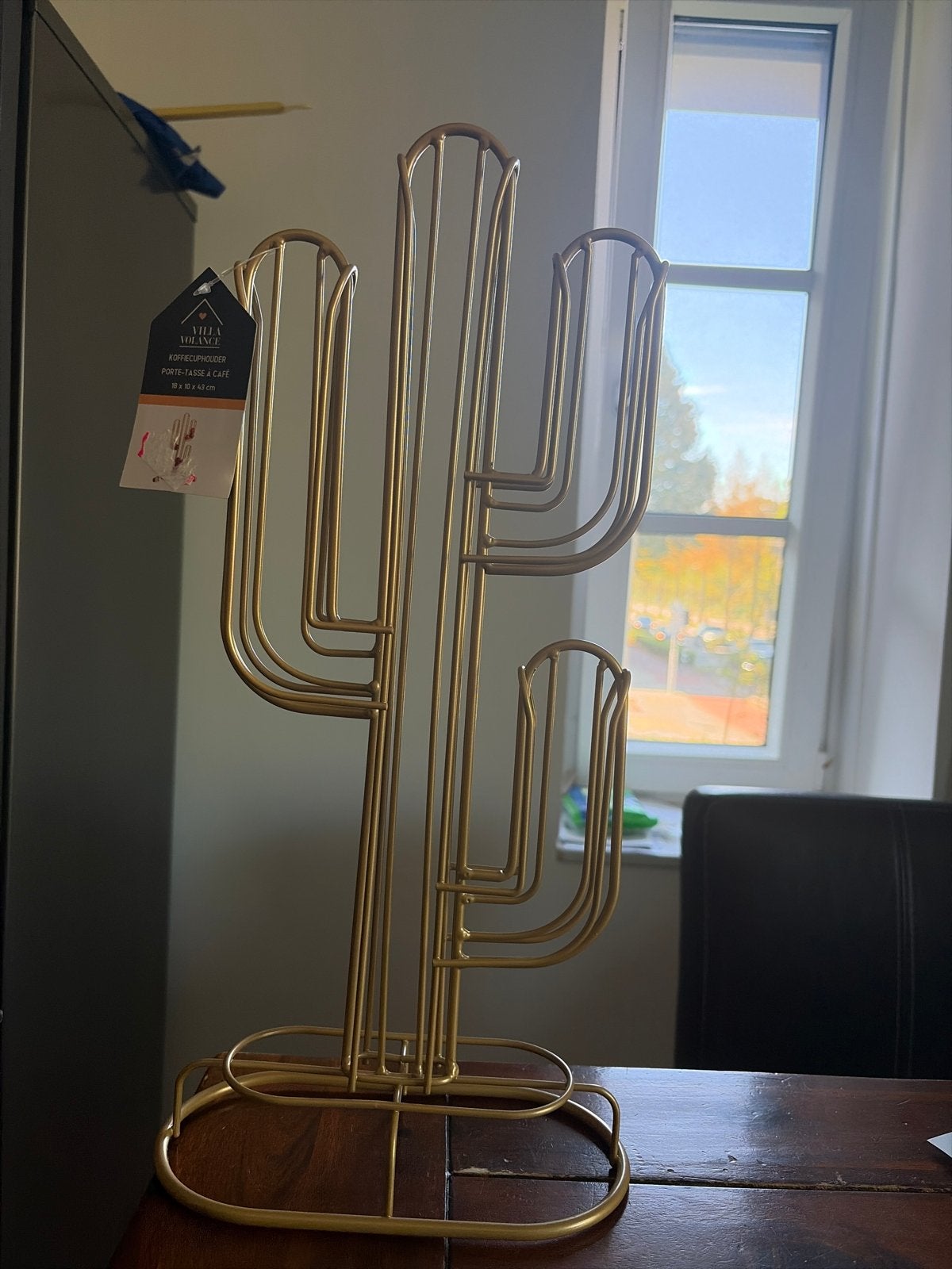 koffiecuphouder - Goud of Zwart 18x10x43, Huis en Inrichting, Overige typen, Nieuw, Ophalen of Verzenden, Metaal