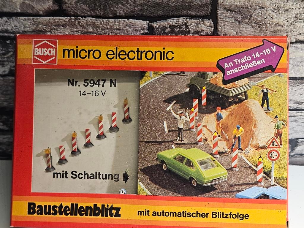 Busch afzetbakens compleet verlicht N spoor modeltrein 1:160, Hobby en Vrije tijd, Overige merken, Gelijkstroom of Wisselstroom