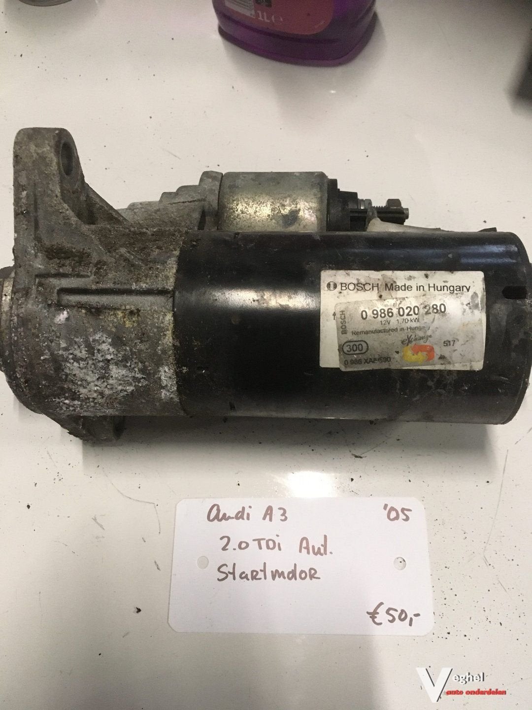 Audi A3 2.0 tdi automaat 2005 Startmotor, Gebruikt, -, -, Ophalen of Verzenden
