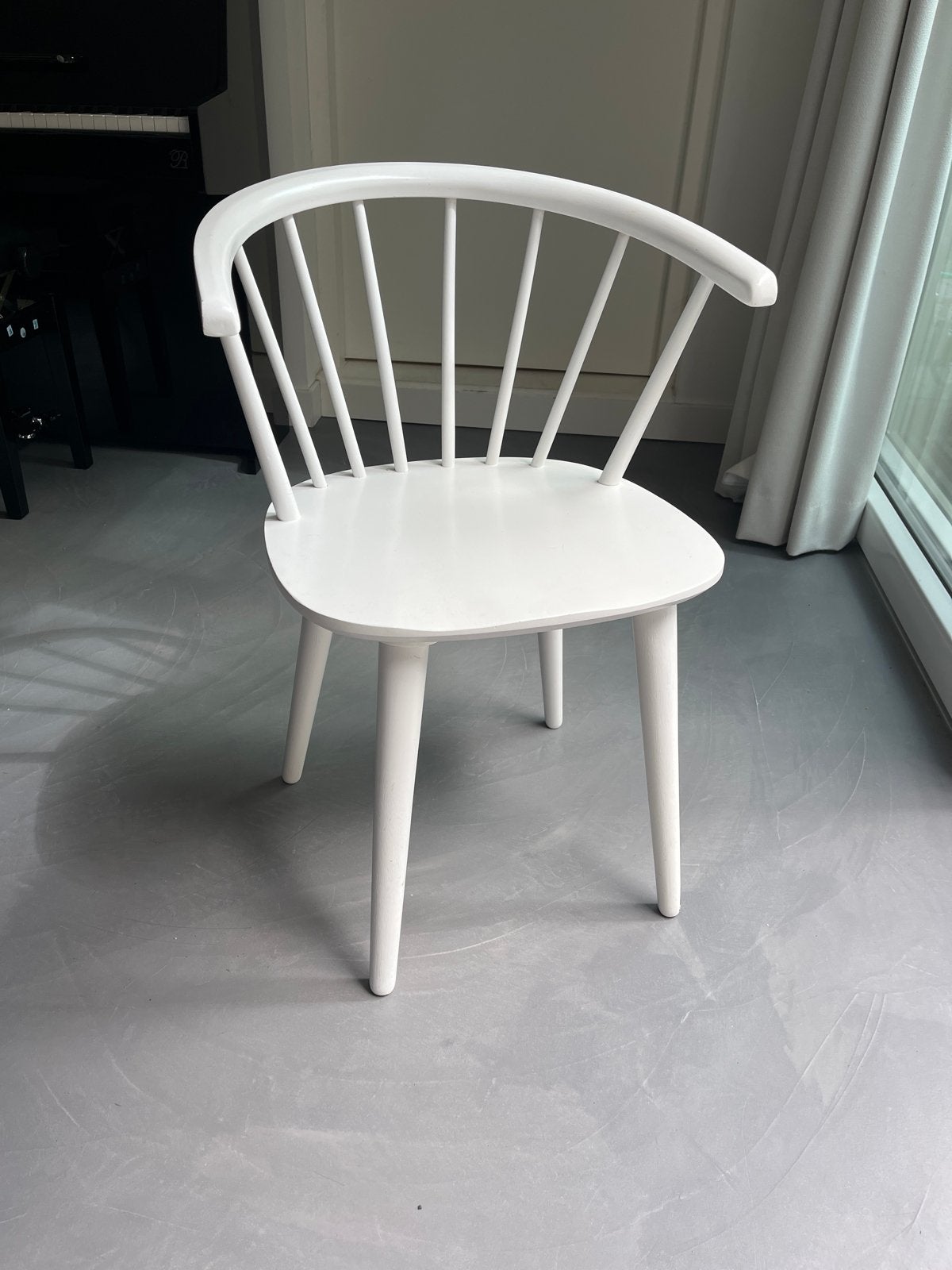 Witte houten stoel - Scandinavische stijl, Ophalen, Gebruikt, Wit, Eén