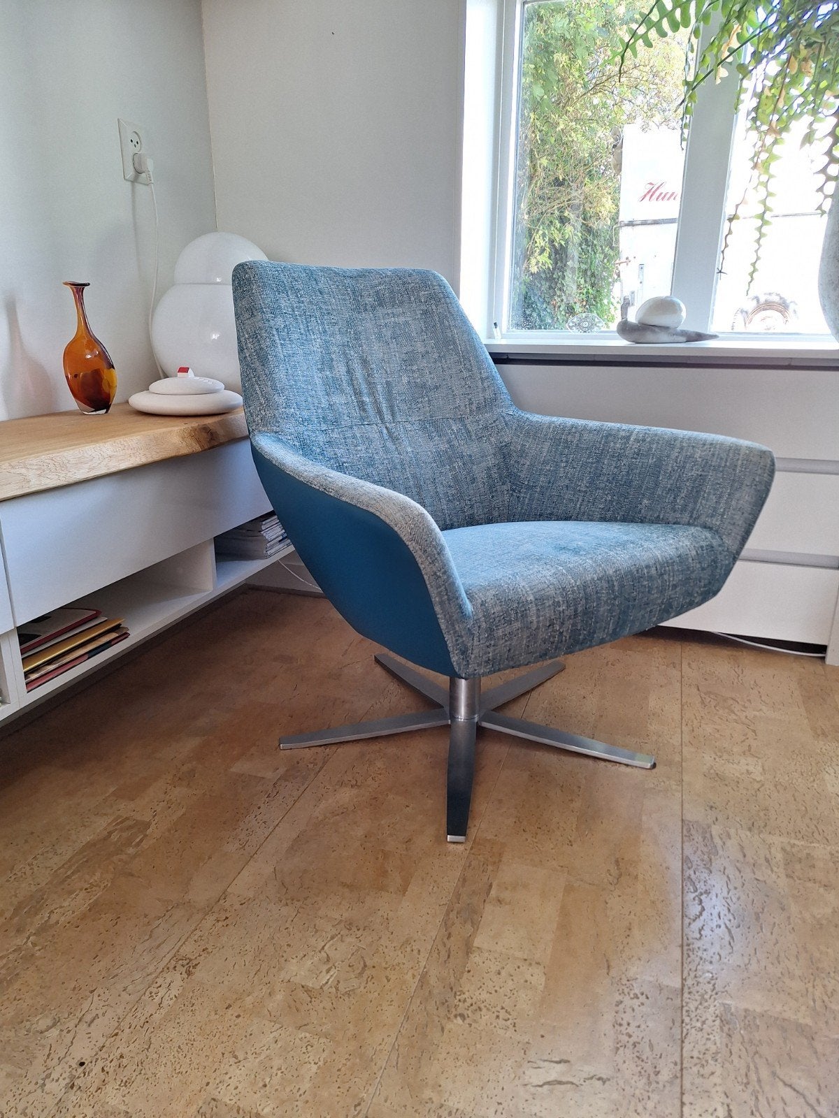Bert Plantagie Zyba fauteuil (evt 2), Ophalen, 75 tot 100 cm, Zo goed als nieuw, Leer