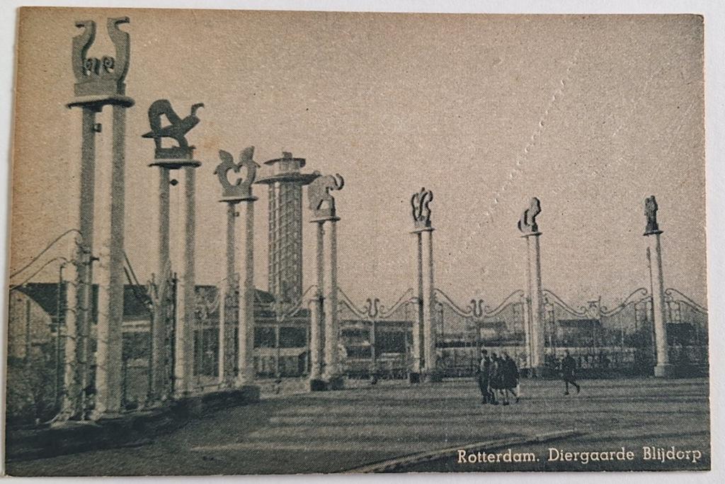 Oude Ansichtkaart Rotterdam Diergaarde Blijdorp, Ophalen of Verzenden, 1920 tot 1940, Ongelopen, Zuid-Holland