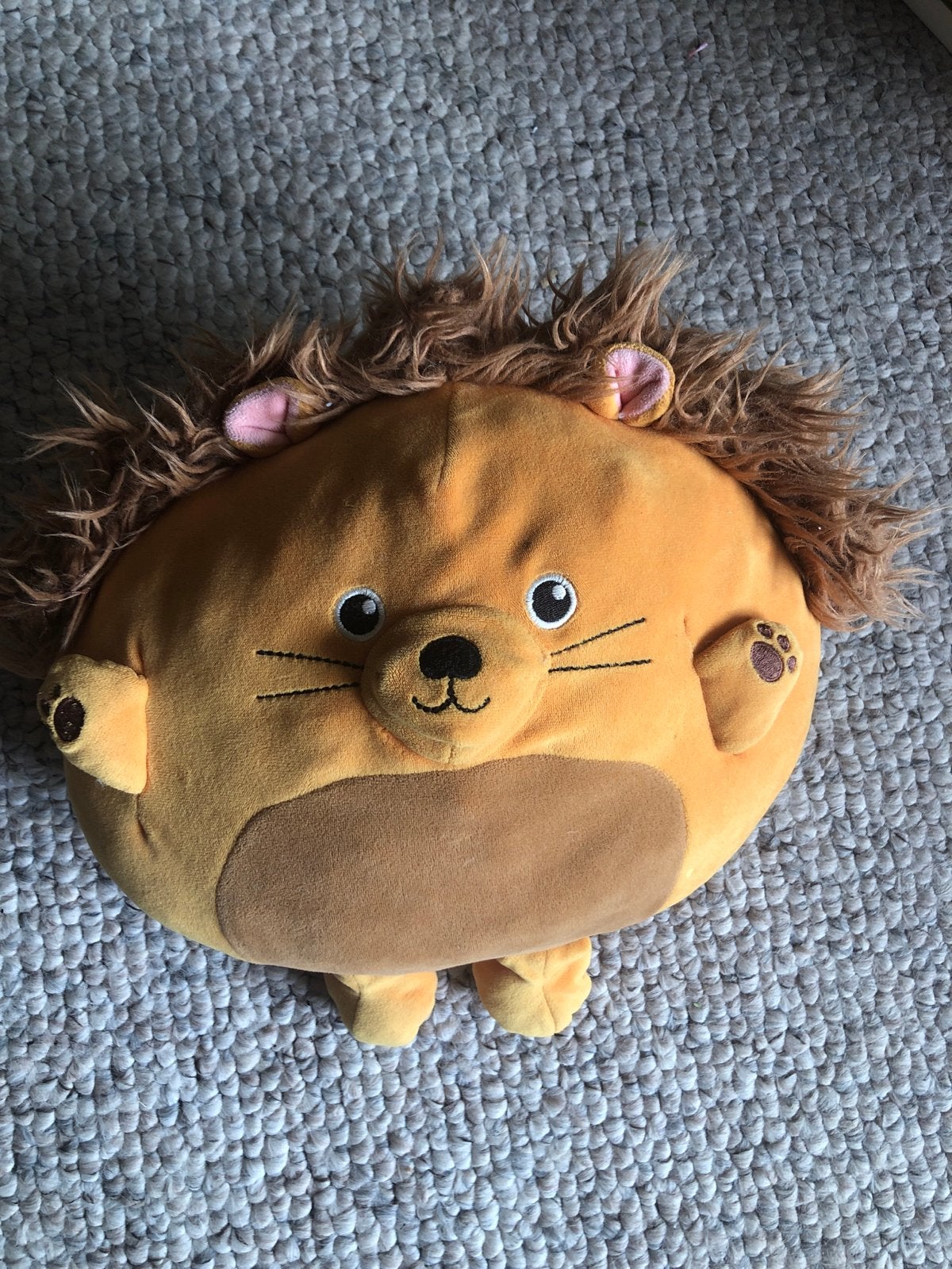 Squishmallow Leeuw Knuffel - Zo goed als nieuw, Oranje, Ophalen of Verzenden, Zo goed als nieuw, Middelgroot (20 tot 80 cm)